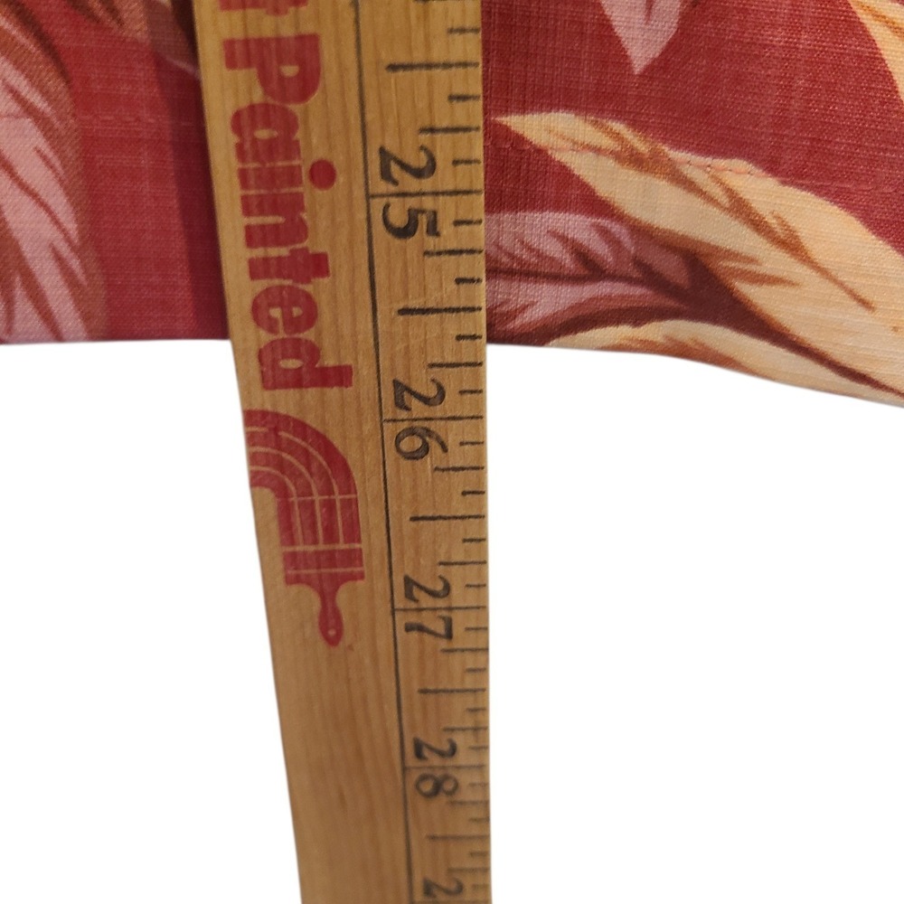 Tommy Bahama Womens Large Red Silk Tropical Palm Leaf Floral Camp Shirt Hawaiian - Picture 6 of 7